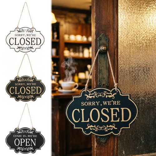Double open closed sign for - sign,
