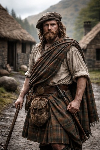 Men scottish great kilt wool - scottish,
