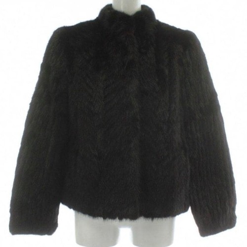 Black mink fur short - mink,