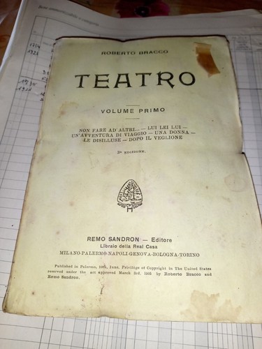 1736f roberto bracco teatro - bracco,