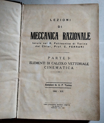 Lezioni meccanica razionale - lezioni,