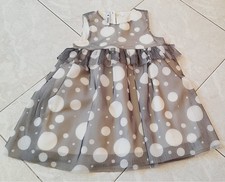 Vestitino vestito bimba bambina  Colore grigio con cerchi bianchi Taglia n.p.