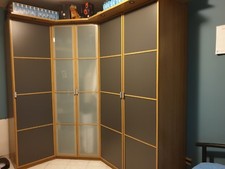 Cameretta completa cabina armadio letto 1 piazza e mezzo e scrivania mensola 