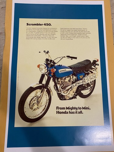 Pubblicità poster moto - moto, honda