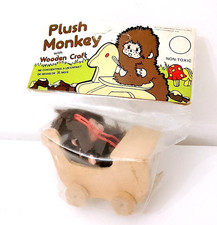 PLUSH MONKEY with Wooden Craft