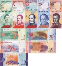VENEZUELA - Lot Lotto 5 banconote 2/5/10/20/50 Bolivares Soberano 2018 FDS - UNC