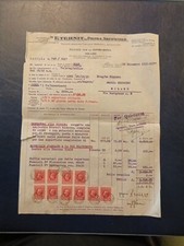 Fattura Pubblicitaria Eternit Amianto Pietra Artificiale Milano 1935 
