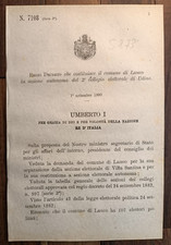 LAUCO 1890 REGIO DECRETO X COLLEGIO ELETTORALE DI UDINE-5873