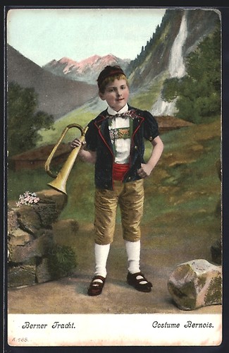 Cartolina costume bernese