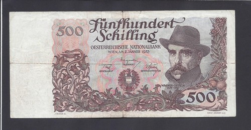 Austria 500 scellini 1953 - austria,
