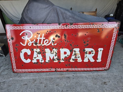 Targa smaltata campari gigante - smaltata,