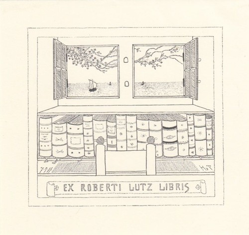 Exlibris bookplate klischee - bookplate,