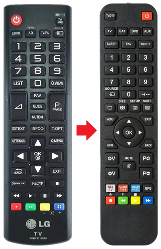 Telecomando adatto per - , lg