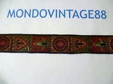 PASSAMANERIA BORDO BORDURA BORDEAUX NERO ETNICA H 2,8 CM X 1 MT POLIESTERE