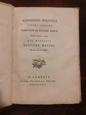 1797 Scipione Maffei CONSIGLIO