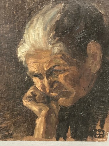 Antico dipinto anziana - antico,