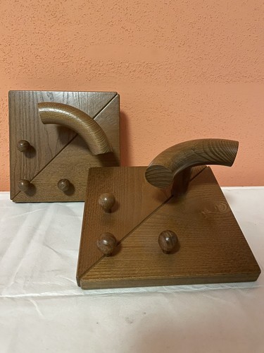Coppia appendiabiti noce - appendiabiti,