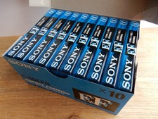 10 SONY EFB 60 BOX TYPE I AUDIO CASSETTE VUOTE MC TAPES JAPAN NUOVE IMBALLO ORIGINALE VINTAGE