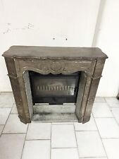 Camino Pompadour In Marmo grigio Fiorito Con Inserto Edilkamin A Legna