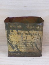 SCATOLA LATTA VUOTA PER POLVERE DA SPARO VULCANIA BRESCIA MONTICHIARI vintage