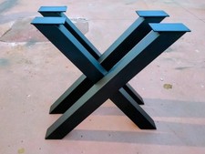 gambe piedi  in ferro per tavolo industrial Forma X Su Misura 