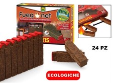 24 PASTIGLIE ECOLOGICHE A FIAMMIFERO X ACCENSIONE FUOCO E CARBONELLA NO CHIMICI