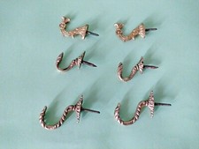 Lotto n. 6 - FERMATENDA GANCIO IN OTTONE FERMATENDE TENDE GANCI - Vintage