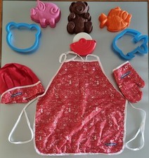 Kit Pizza E Dolci Bambini lotto 9 pezzi formine stampo silicone guanto cappello