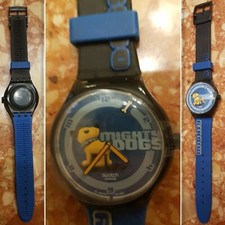 orologi swatch NUGHT DOGS ANNI 90 SPECIAL RARO NUOVO FUNZIONANTE CON BATTERIA