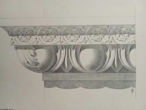 Antica litografia 1800 cornice - antica,