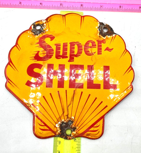 Insegna porcellana super shell - super,