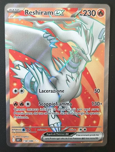 Carta pokemon reshiram - carta,