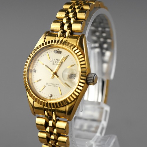 Elgin date quartz 344 - quartz, fk-344-a