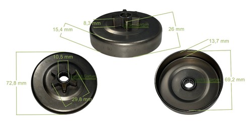 Pignone 6 denti - 3/8",