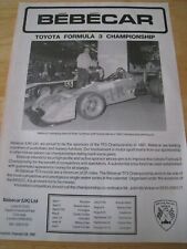 BEBECAR TOYOTA FORMULA 3