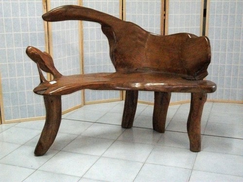 Poltrona panca legno radice - legno,