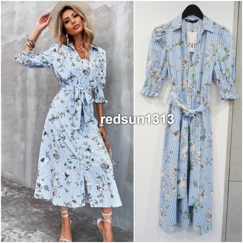 Abito camicia zara blu - abito, e