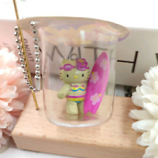 Sanrio Hello Kitty Hawaii Charm Portachiavi Pelle Conciata Bikini Windserf RARO 2006