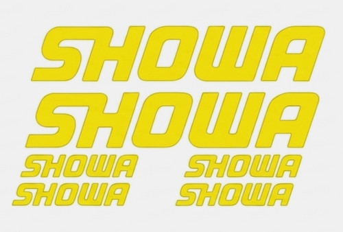 Adesivi showa giallo 6pz - adesivi,