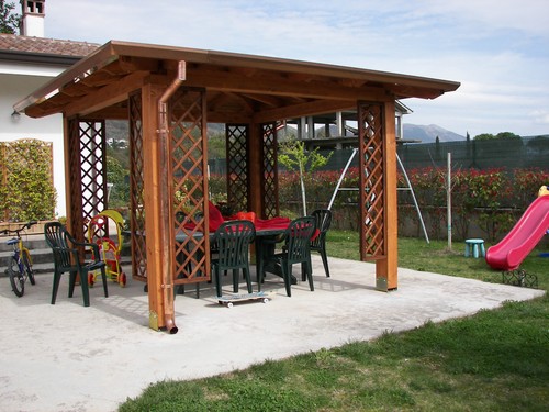 Gazebo legno lamellare - legno, in