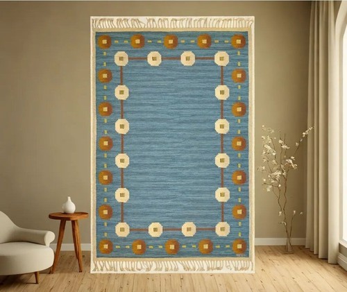 Tappeto boho blu - tappeto, lana