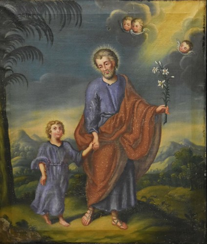 Antico quadro religioso olio