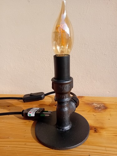 Lampada steampunk nero guisa - lampada,