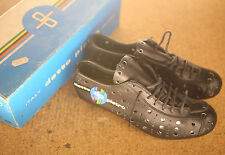 Scarpe ciclismo vintage NOS NUOVE Detto Pietro Fausto Coppi pelle nera tacchetti 38