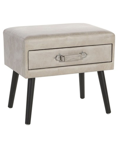 Tavolino ecopelle beige - tavolino, in