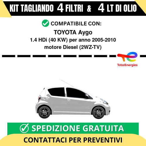 Tagliando per toyota - toyota, 1.4