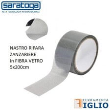 Nastro Adesivo Ripara Zanzariere in Fibra Di Vetro 5cm x 2mt SARATOGA