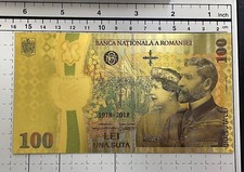 Collezione Oro / Fantasia / Romania / 100 Lei / Placcato Oro 24k / Commemorativo