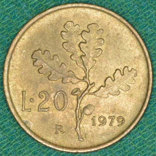 Moneta lire ramo quercia - 20,