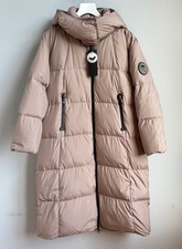 Cappotto giacca parka trapuntato cappuccio donna taglia L 40 marrone oversize piumino